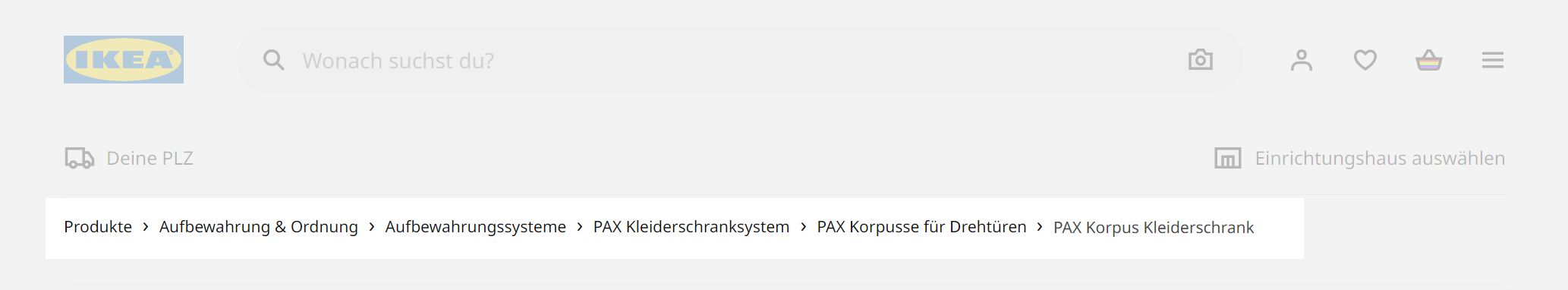 Ikea Breadcrumb Navigation